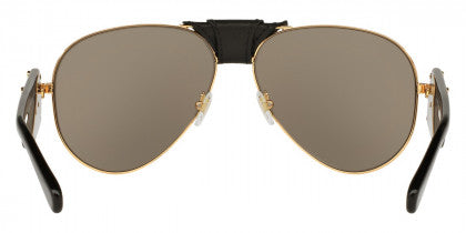 V74 VERSACE VE2150Q 10025A 62 GOLD / LIGHT BROWN MIRRORED DARK GOLD