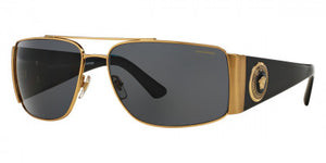 V3 VERSACE VE2163 100281 63 GOLD / GRAY POLARIZED