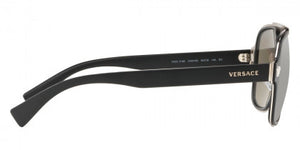 V91 VERSACE VE2199 10006G 56 MATTE BLACK / LIGHT GRAY MIRRORED SILVER