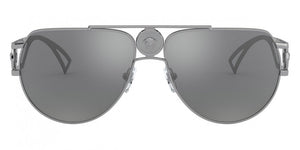 VE125 VERSACE VE2225 10016G 60  GUNMETAL / GRAY MIRRORED SILVER