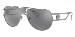VE125 VERSACE VE2225 10016G 60  GUNMETAL / GRAY MIRRORED SILVER