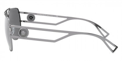 VE125 VERSACE VE2225 10016G 60  GUNMETAL / GRAY MIRRORED SILVER