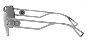 VE125 VERSACE VE2225 10016G 60  GUNMETAL / GRAY MIRRORED SILVER