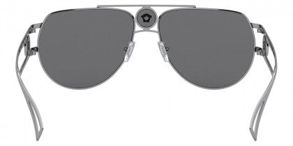 VE125 VERSACE VE2225 10016G 60  GUNMETAL / GRAY MIRRORED SILVER