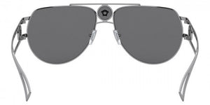 VE125 VERSACE VE2225 10016G 60  GUNMETAL / GRAY MIRRORED SILVER