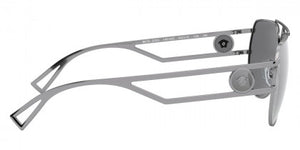 VE125 VERSACE VE2225 10016G 60  GUNMETAL / GRAY MIRRORED SILVER